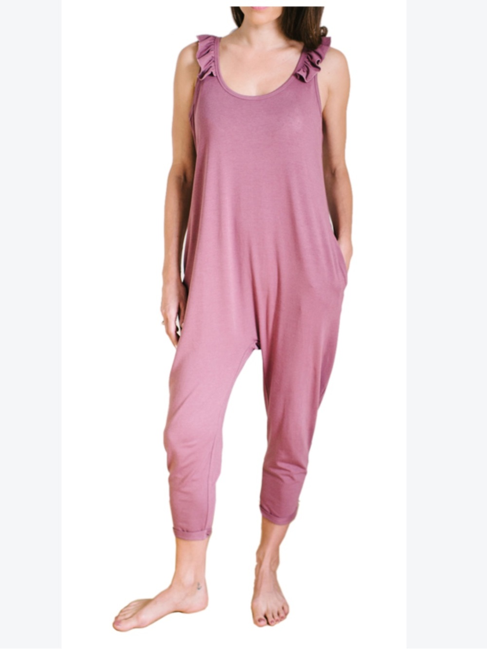 Smash + Tess The Sweetheart Romper Rose Bamboo Cotton Blend